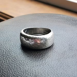 John Hardy Sterling Hammered Ring